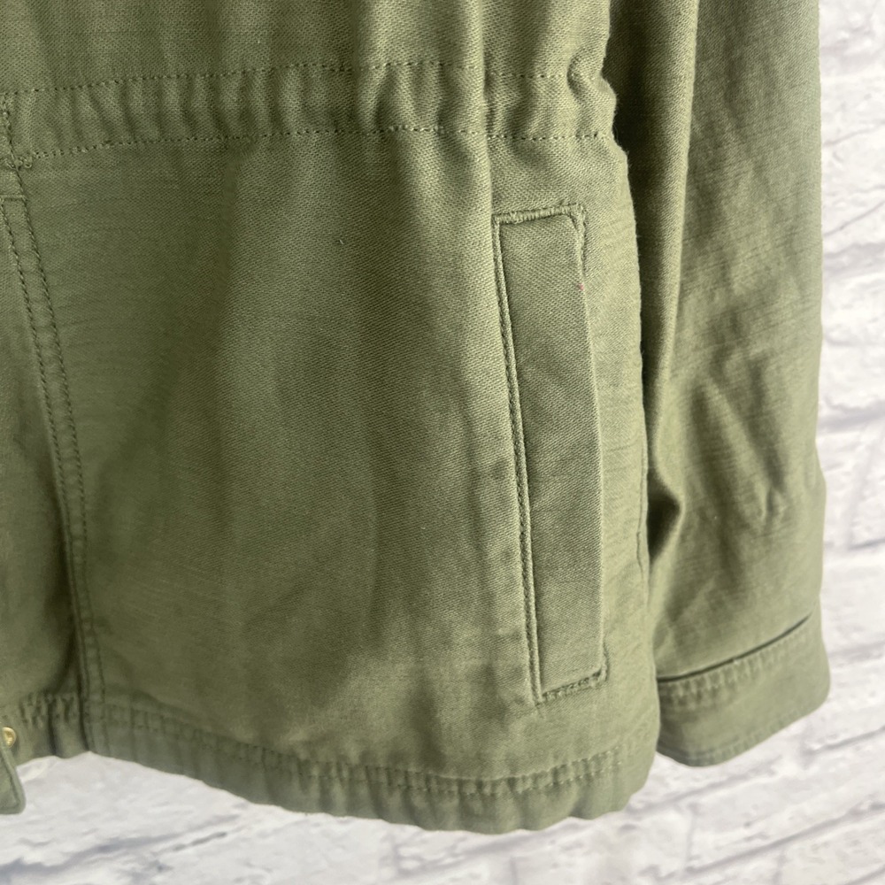 J. Crew NWT Women's 100% Cotton Military Green Utility Preppy Jacket Size Large - Picture 4 of 11